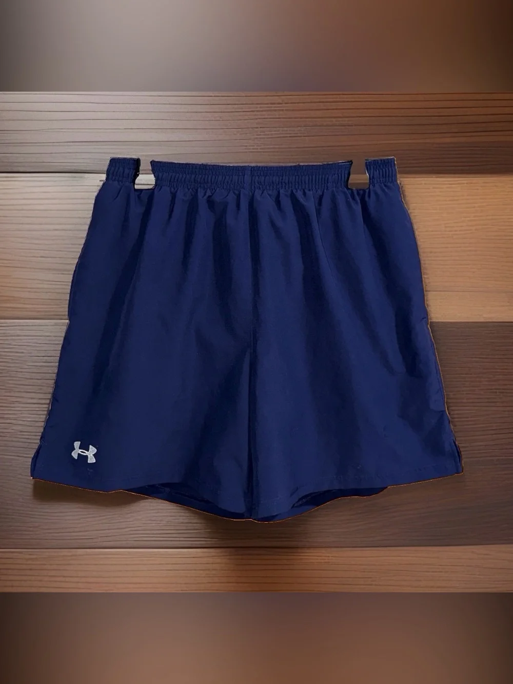 Under Armour Men's Navy Athletic Shorts w/Liner-M-EC